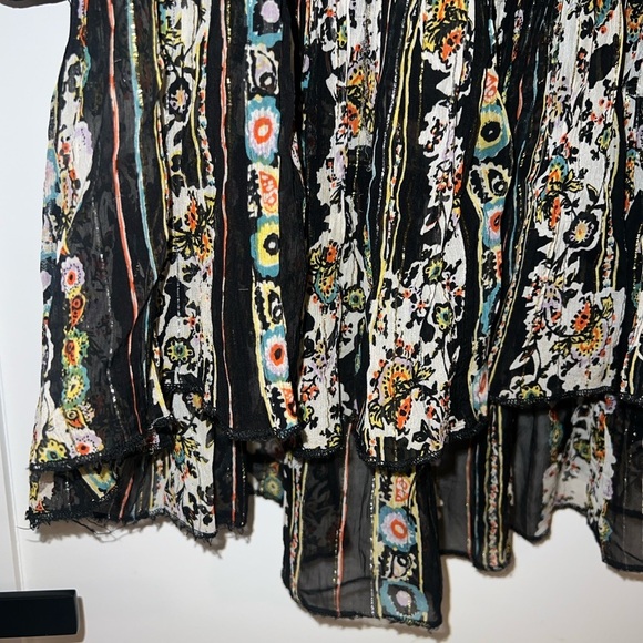 FP Free People Dance Magic Mini Dress Tunic Top Womens Sz XS Sheer Boho Flowy - Picture 10 of 13